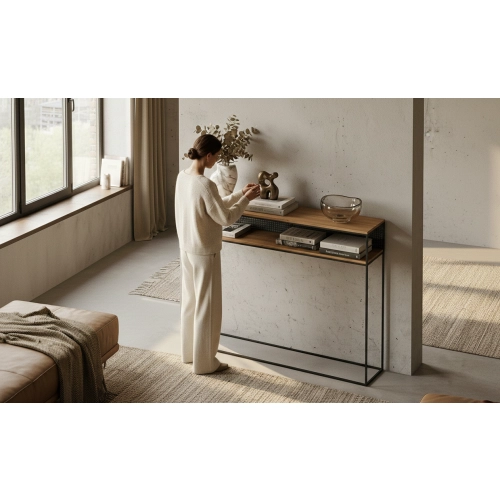 KONSOLA Z DREWNA LITEGO DĄB OLCHA JESION SKD-352